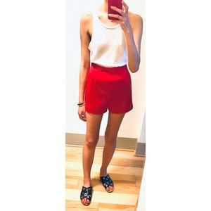 Brand New Red High Waisted Shorts